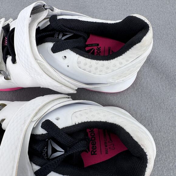 Reebok Legacy Lifter Shoes Womens Size 5 White Pink Weightlifting Power Gym - Picture 6 of 13